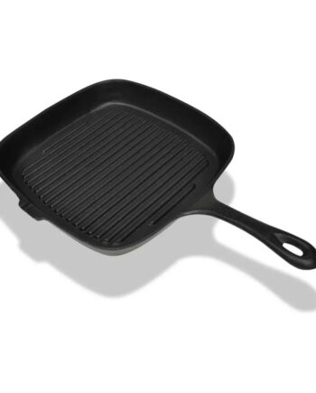 Grillpande Støbejern  Rillet Non Stick Stegepande