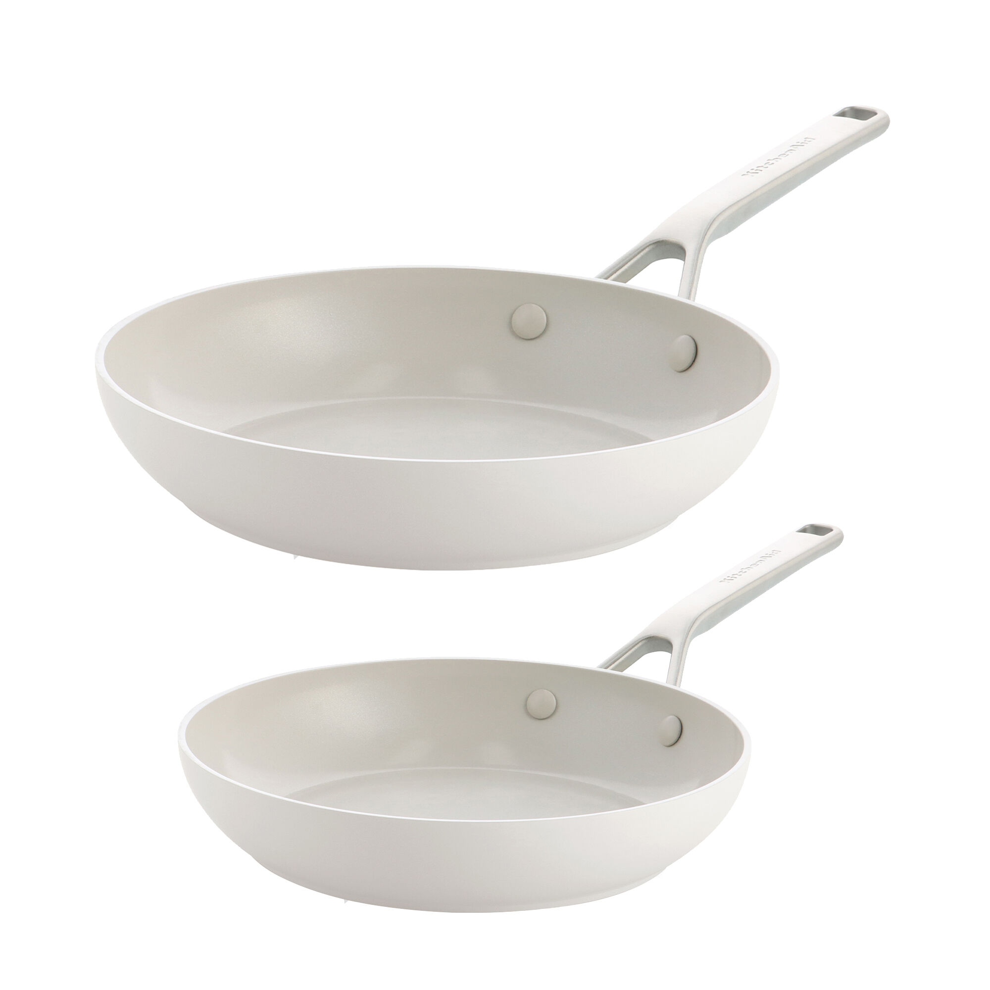 Kitchenaid Advanced Hard Anodized Stegepannesæt Porcelænshvid