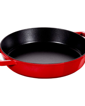 Staub Stegepande Støbejern Med Håndtag Kirsebærrød