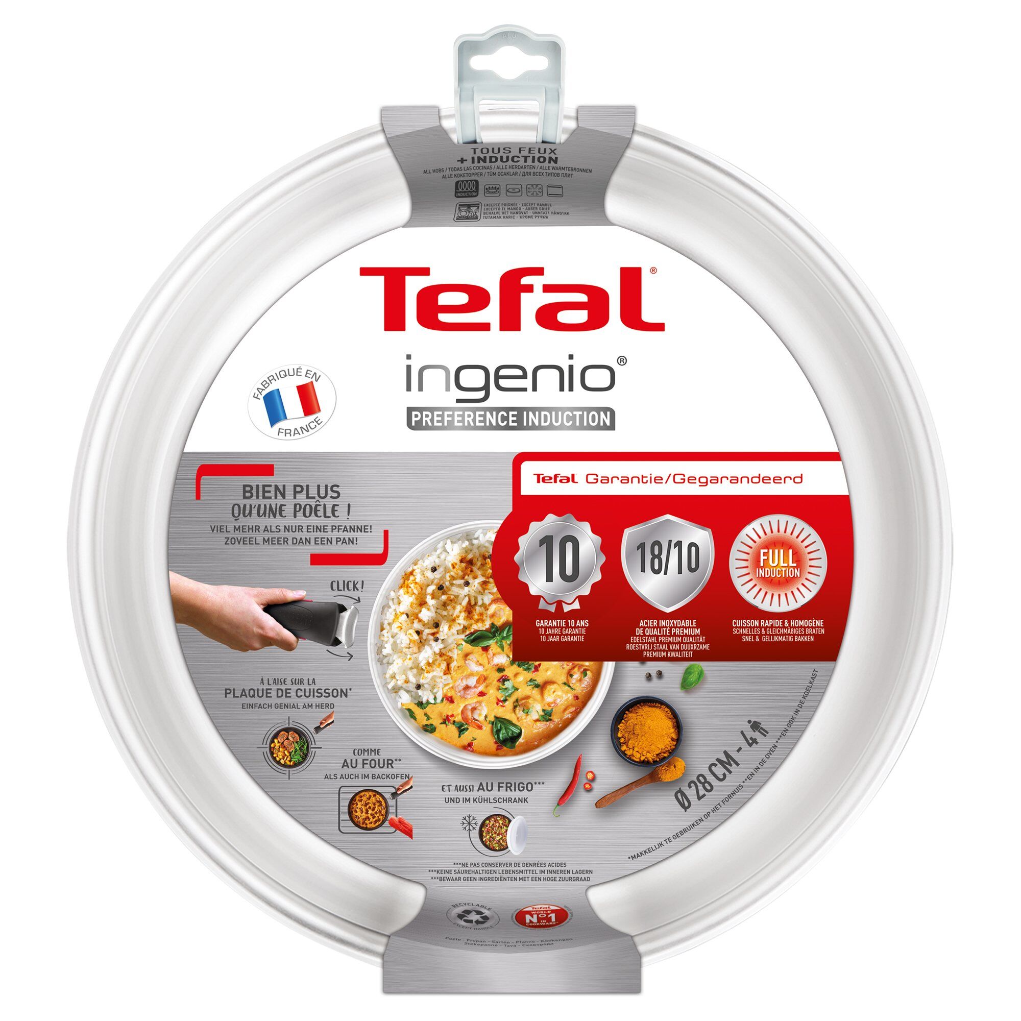 Tefal Ingenio Preference Stegepande Rustfrit Stål